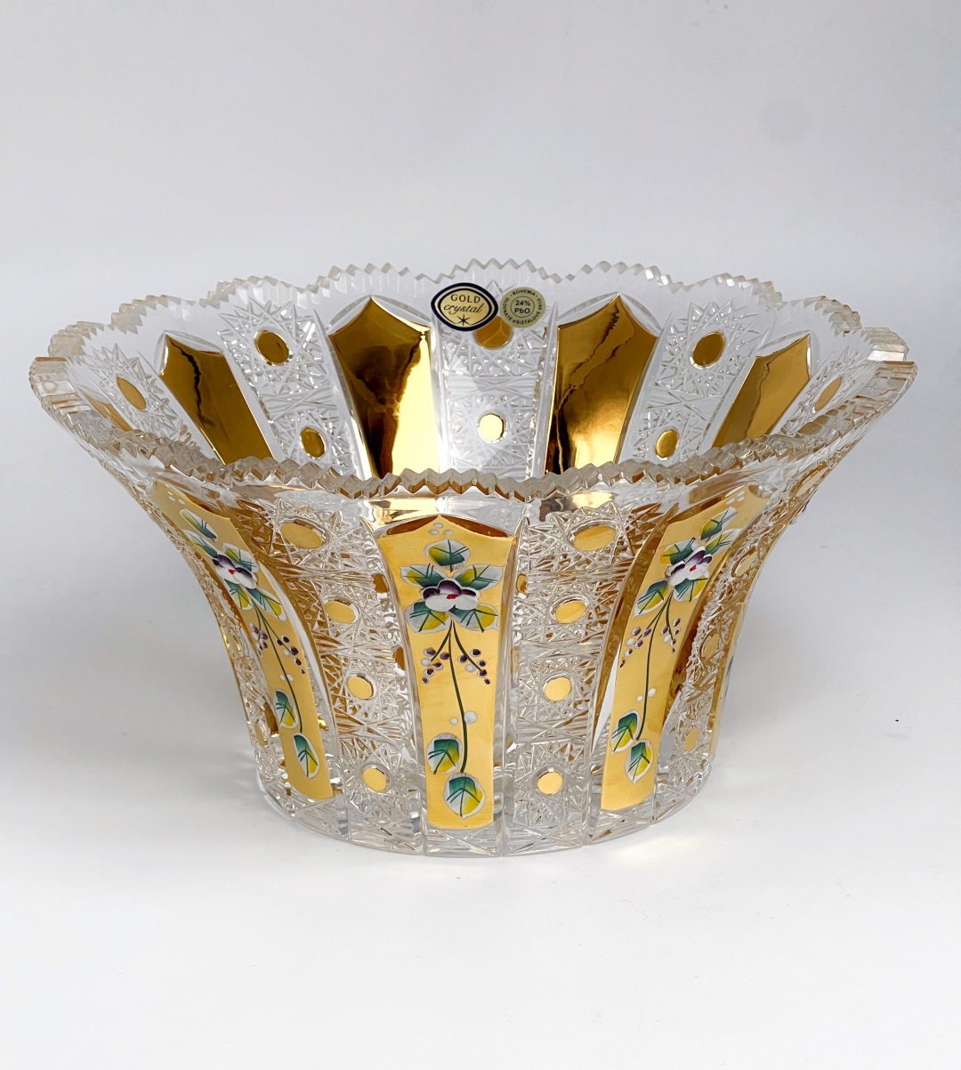Фруктовница Gold Crystal 1 шт, хрусталь, 25х25 см