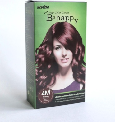 SEWHA B Happy Hair Color Cream 4M red brown крем-краска 120 мл