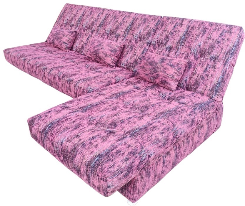 Купить ГЛАНЦ 65424111 диван, обивка ткань, 106x285x116, сиреневый в ...