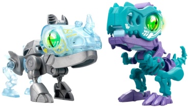 Робот Silverlit Тирекс + Носорог, высота 8 см, мультиколор