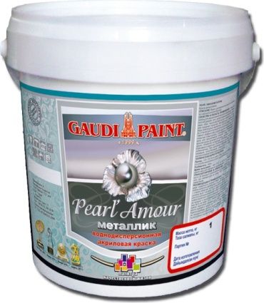 Gaudi Paint акриловая Pearl Amour 1 кг, цвет металлик золото