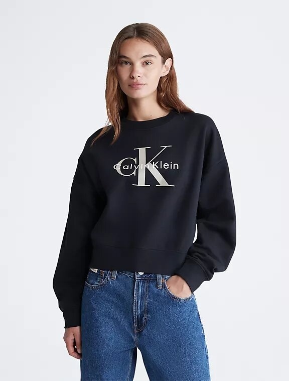 Calvin Klein Monogram Logo Relaxed Crewneck Sweatshirt M Kaspi.kz