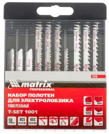 Пилки для лобзика универсальные 10 шт. Matrix 78246