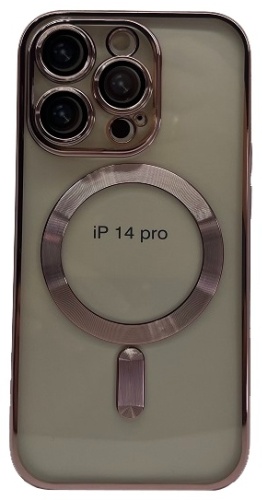 Чехол BERLIA для Apple iPhone 14 Pro розово-золотой