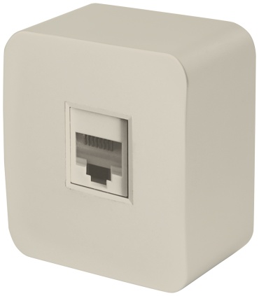 STEKKER накладная 49482, компьютерный (RJ45) цвет бежевый