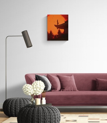 SQ_DECOR картина Ронин на закате 30x40 см