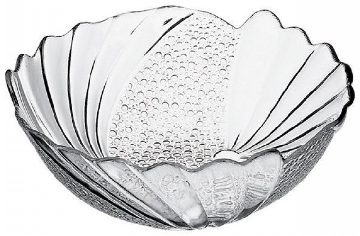 Салатник Pasabahce Papillon 23х23 см, стекло, 1 шт