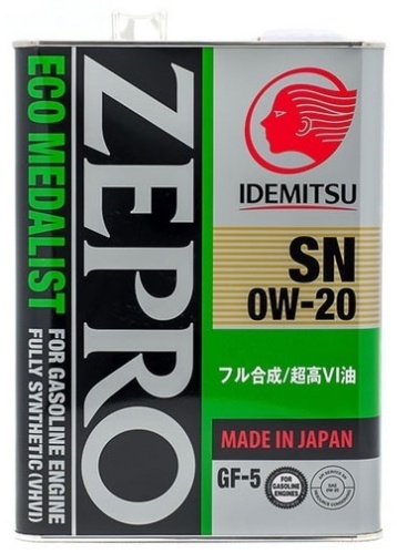 Синтетическое IDEMITSU ZePro 0W-20 4 л