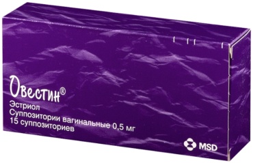 Овестин суппозитории 0.5 мг 15 шт