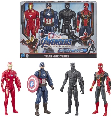 Фигурки Hasbro Avengers: Чёрная пантера, Человек-паук, Железный человек, Капитан Америка Е5863, 30 см, мультиколор