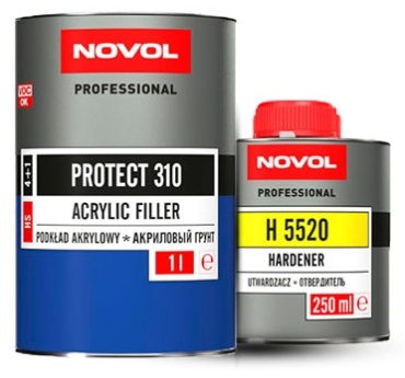 NOVOL Акриловый грунт PROTECT 310, серый, 1 (комп.) 1.0 л. + 0,25 л.