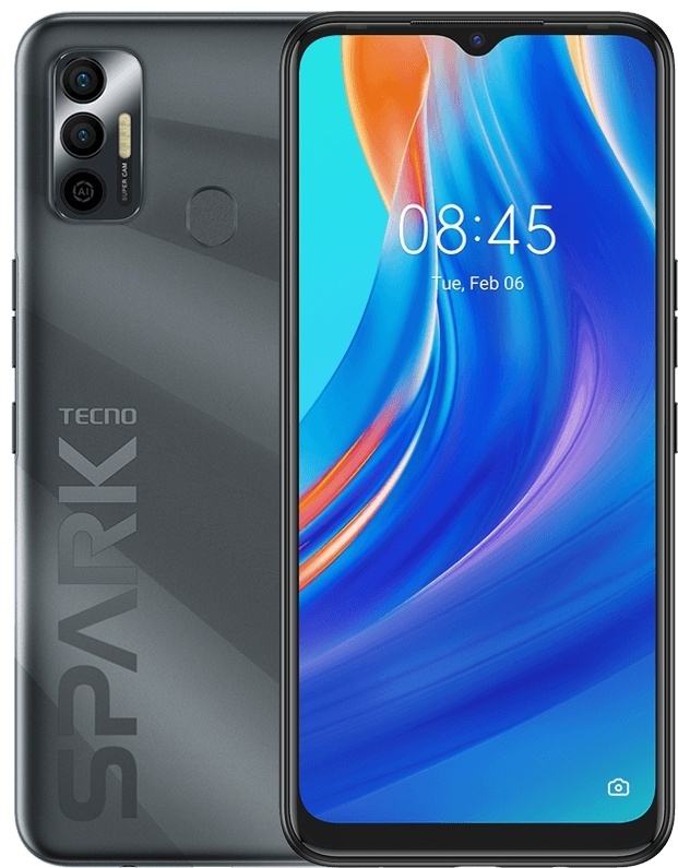 Смартфон TECNO Spark 7 4 ГБ/64 ГБ черный