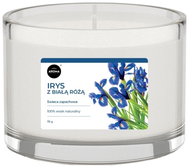 Ароматическая свеча Aroma Home Ирис и Белая роза S69703 5.5 см, 1 шт
