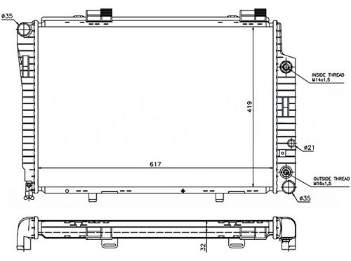 SAT радиатор основной MB0008-1