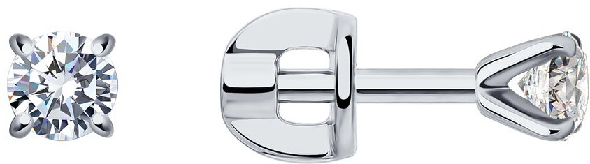 Пусеты SOKOLOV EAR-SO-585-906083 вес 1.09 г золото, бриллиант