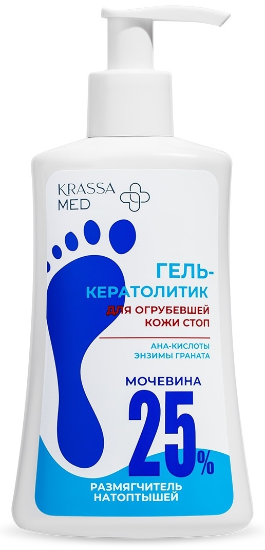 Купить KRASSA MED для огрубевшей кожи стоп гель для ног 250 мл в Алматы ...