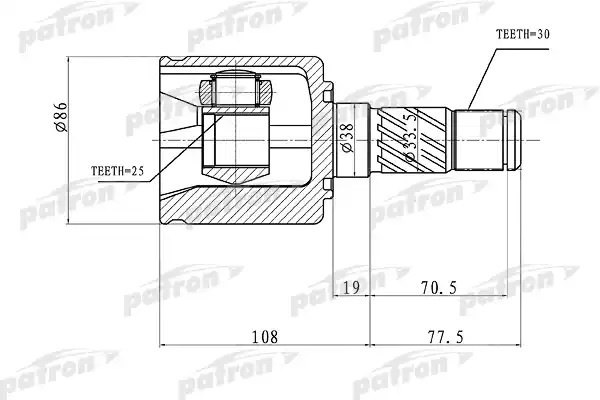 PATRON шрус PCV1357