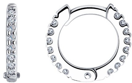 Серьги SOKOLOV 94025998 вес 1.19 г серебро, фианит