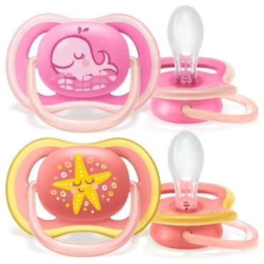 Набор пустышек Philips Avent Ultra air, 2 шт, розовый