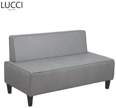 Мини-диван LUCCI 121, 100х65 см, обивка искусственная замша, серый