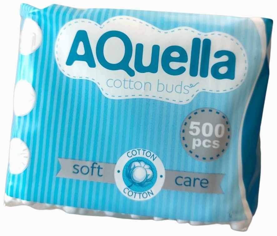 Aquella ватные палочки Soft care 500 шт