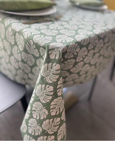 Скатерть Maryam decor & textile Листья  170x130 см, хлопок, дак, 1 шт