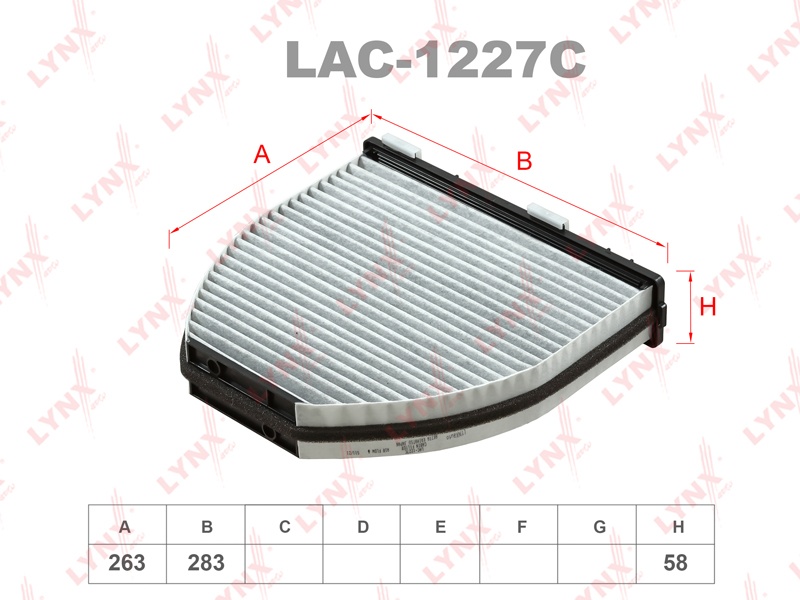 LYNXauto салонный фильтр LAC1227C