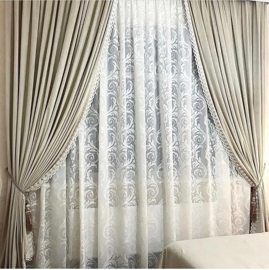 Комплект Elite Shtory 300x300 см 2 шт, велюр, золотистый