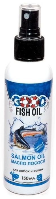 Good Fish Oil масло лосося добавка в корм для собак и кошек 150 мл