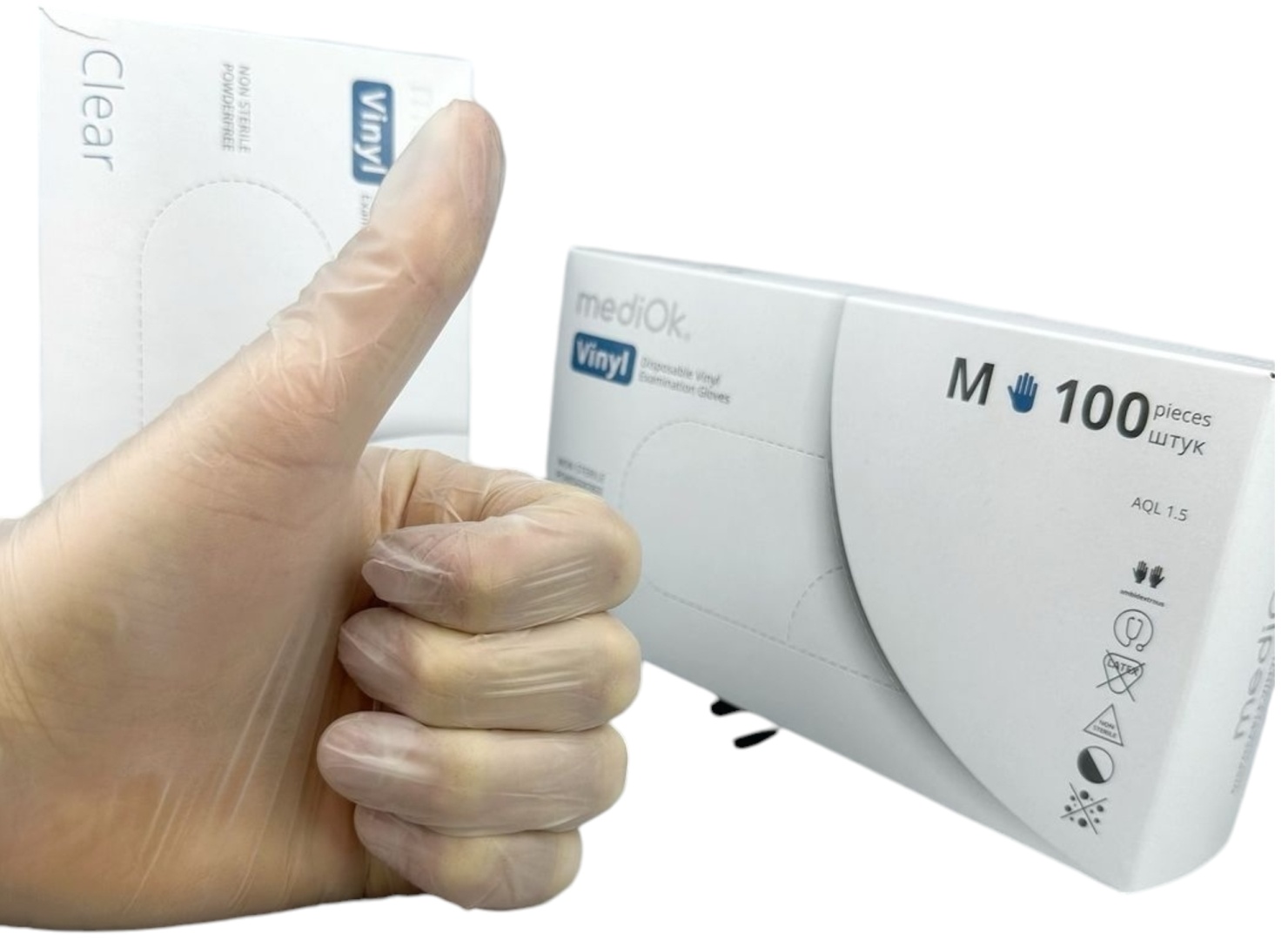 MediOk перчатки 4637 прозрачный 100 шт