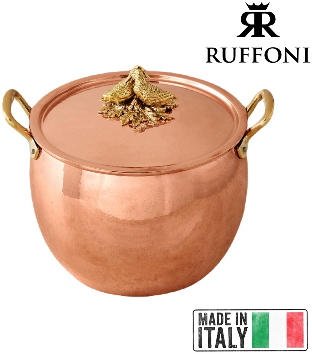 Кастрюля 13 л, RUFFONI Italy Handcrafted Historia 28 см медь