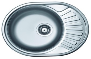 Кухонная мойка ЕС-459 77х48х15 см, нержавеющая сталь, тон серый