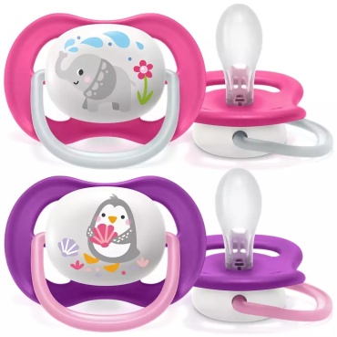 Пустышка Philips Avent ultra air SCF080/08, 2 шт, розовый