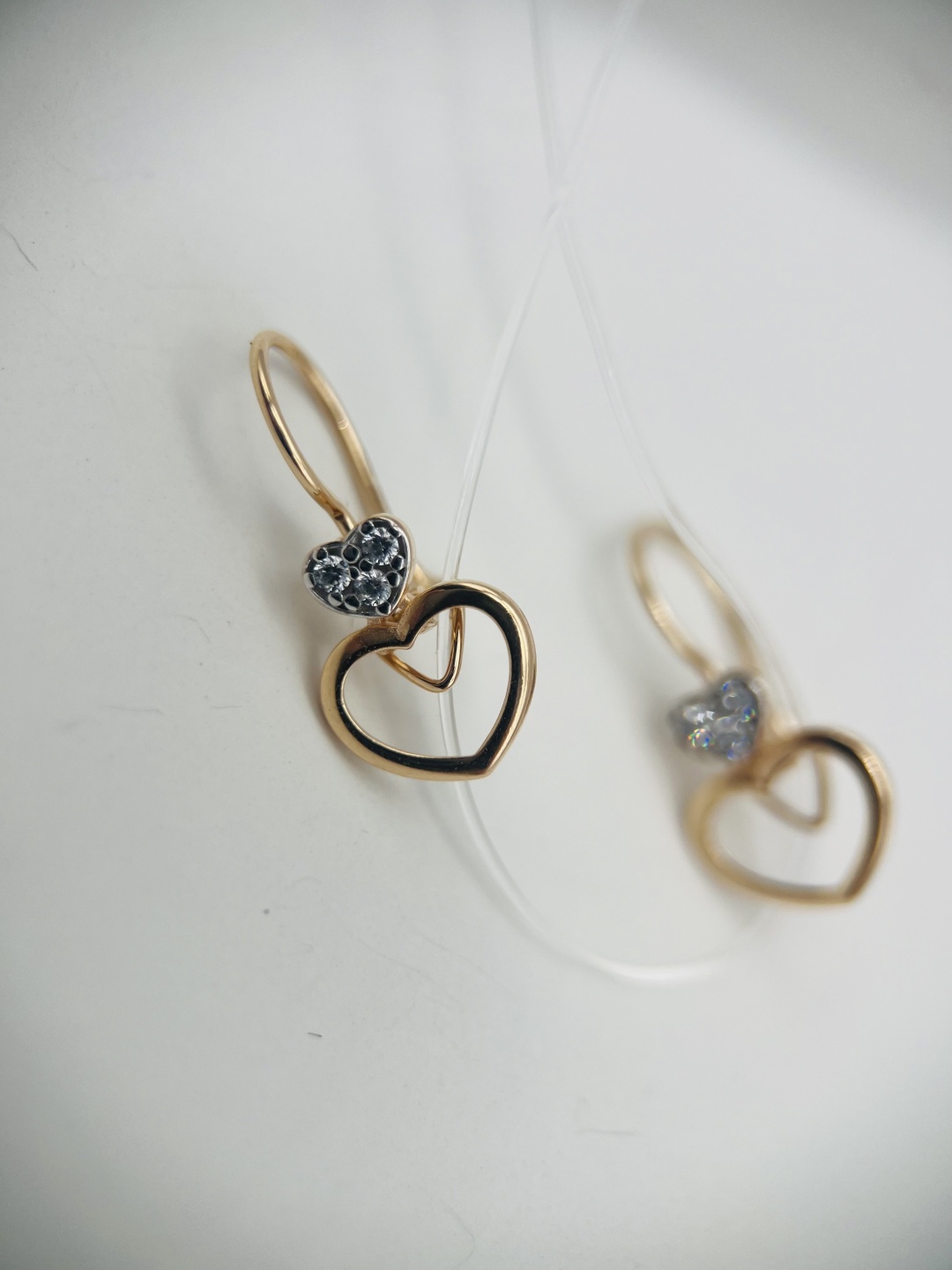 Серьги AQUAMARINE 48755А.6 вес 1.14 г серебро, фианит