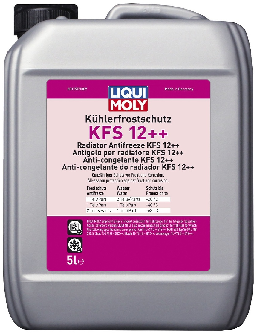 Купить Антифриз LIQUI MOLY 21135 Kuhlerfrostschutz KFS 12++ красный ...