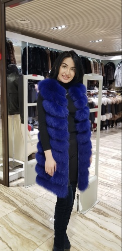 Меховой жилет ZIYA FURS синий