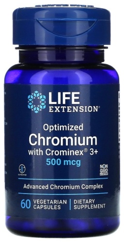Life Extension минерал Optimized Chromium with Crominex 3+ 500 мкг 60 капсул