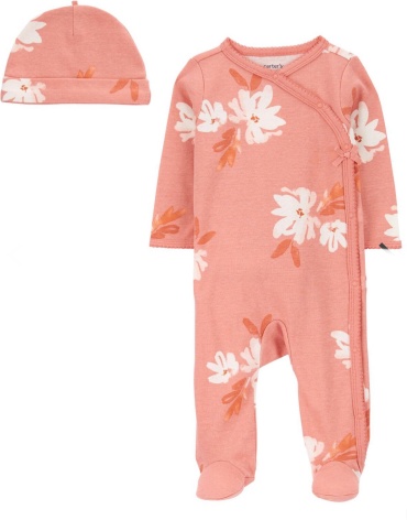 Комплект Carters белый, коралловый