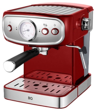 Кофеварка BQ CM1006 серебристый, красный