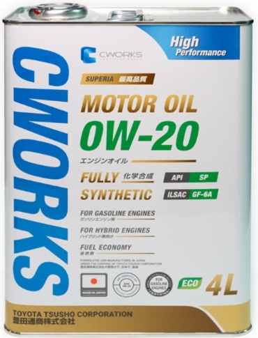 Синтетическое CWORKS Superia 0W-20 4 л