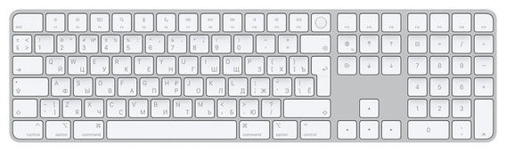 Клавиатура Apple Magic Keyboard с Touch ID and Numeric Keypad белый
