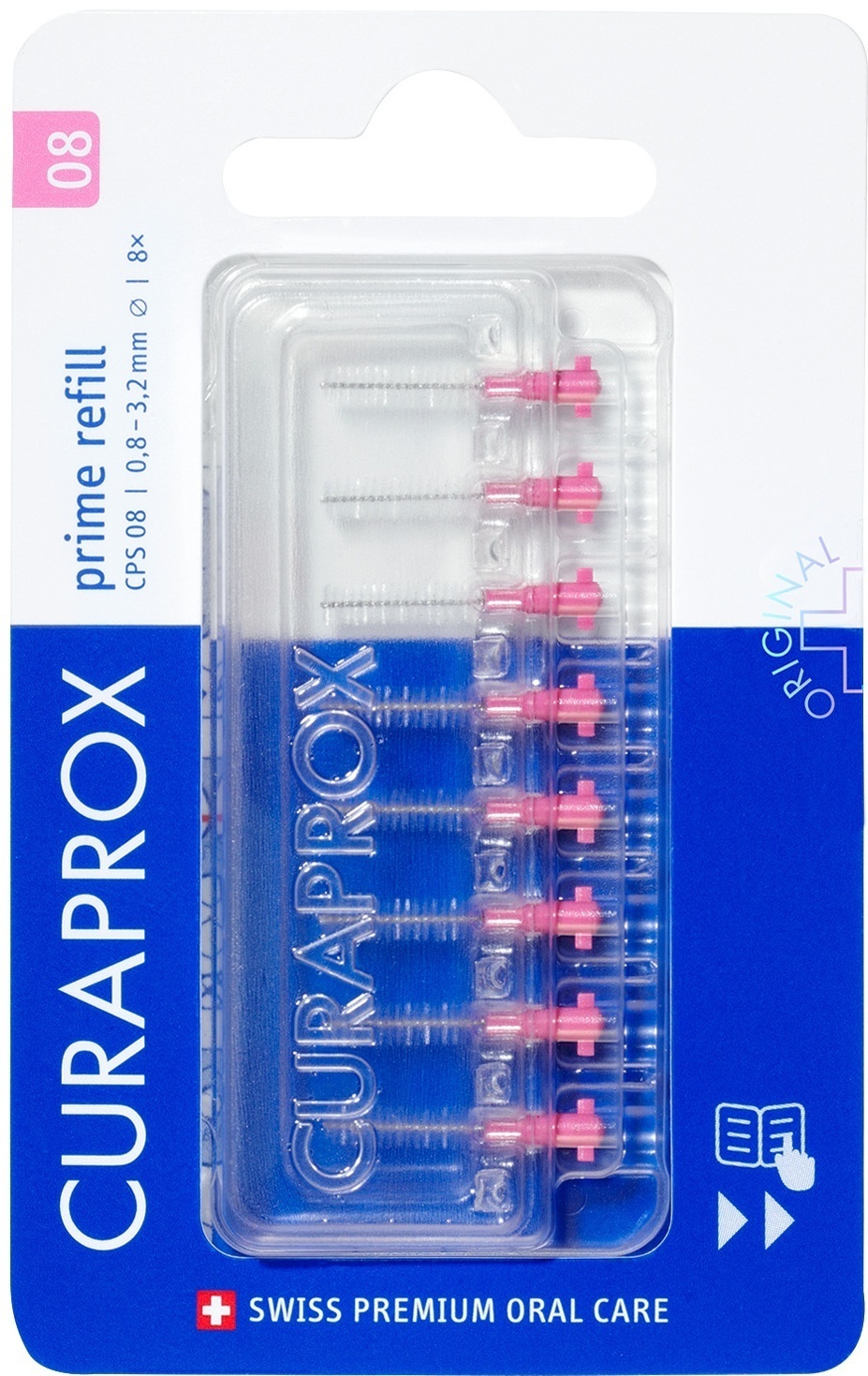 CURAPROX Prime 08 зубной ершик жесткая 8 шт
