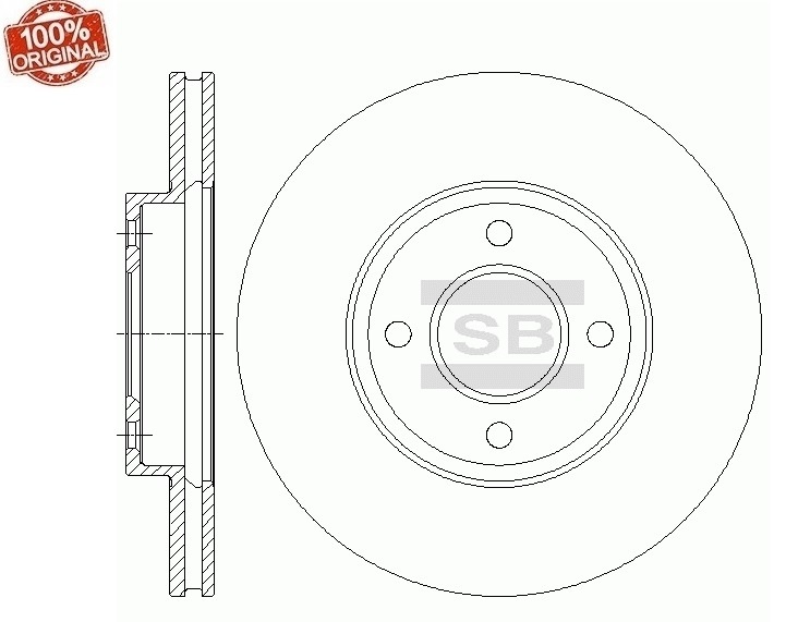 Диски Sangsin Brake передние SD4235