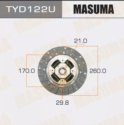 MASUMA диск сцепления TYD122U