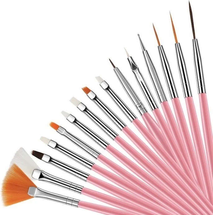Paie набор кистей NailArt-319 синтетика 15 шт