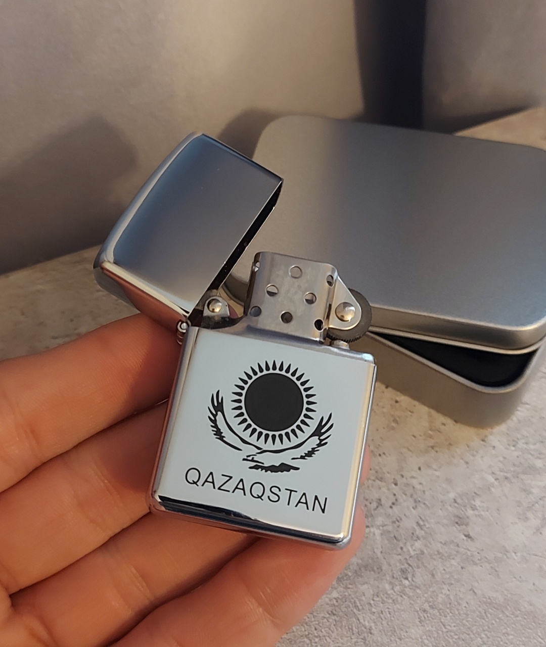 Бензиновая зажигалка Vip Qazaqstan , металлический сплав