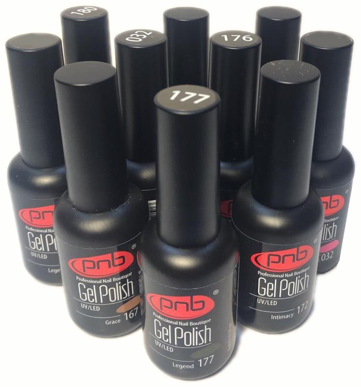 PNB гель-лак Gel Polish набор из 10 глянцевое 8 мл