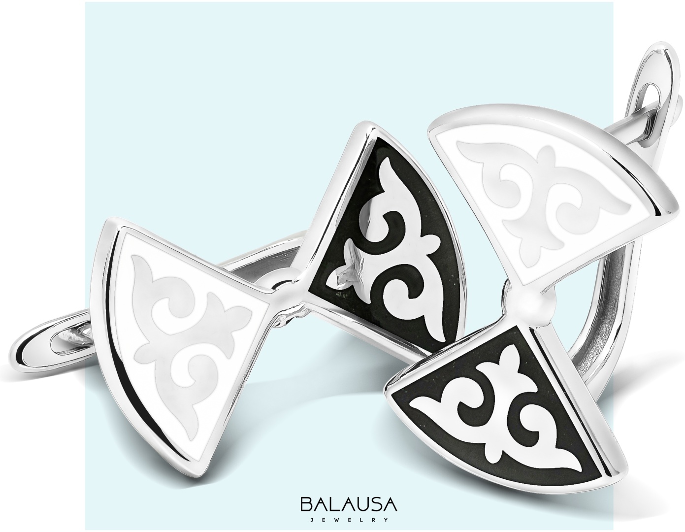 Серьги Balausa Jewelry E179(1-2) вес 3.2 г серебро, без вставок