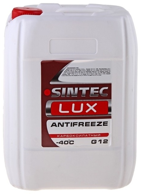 Купить Антифриз SINTEC Lux G12 красный (розовый) 10 л в Алматы ...