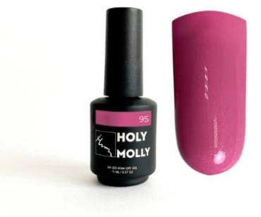 Holy Molly гель-лак Основная коллекция 95 розовый с шиммером глянцевое 11 мл